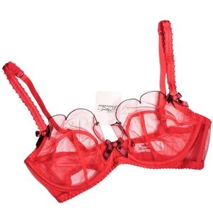 New Agent Provocateur Lorna Bra Color Red/Fire Size 34D